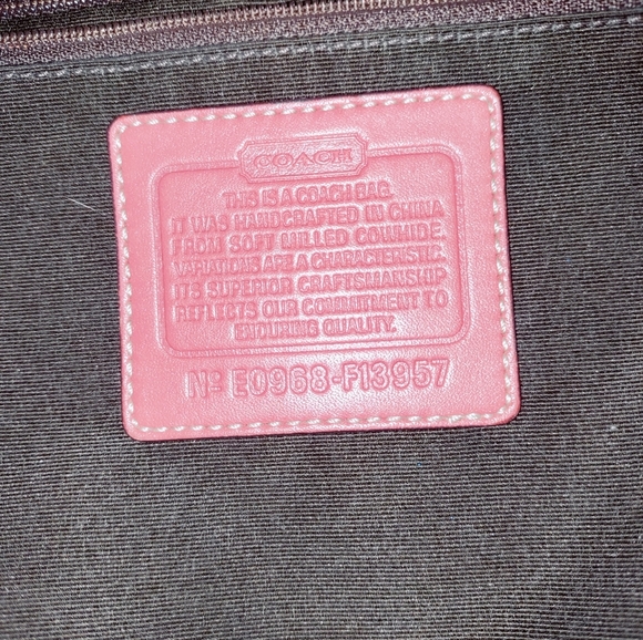 Coach Hamilton 13957 Vintage Leather Shoulder Bag-Salmon Pink-Turnlock C… - Picture 13 of 14